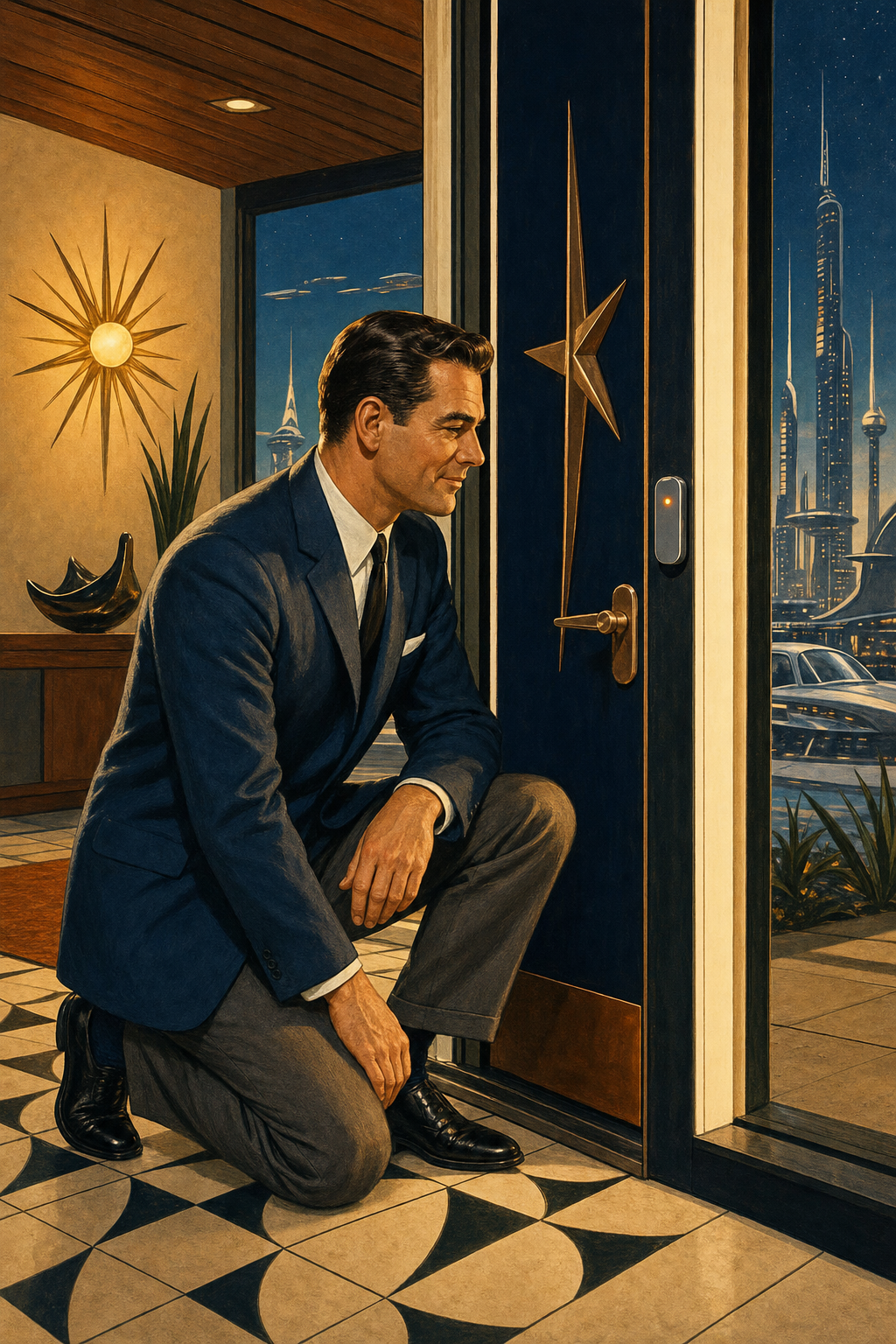 Sentry Contact Sensor — retro sci-fi lifestyle