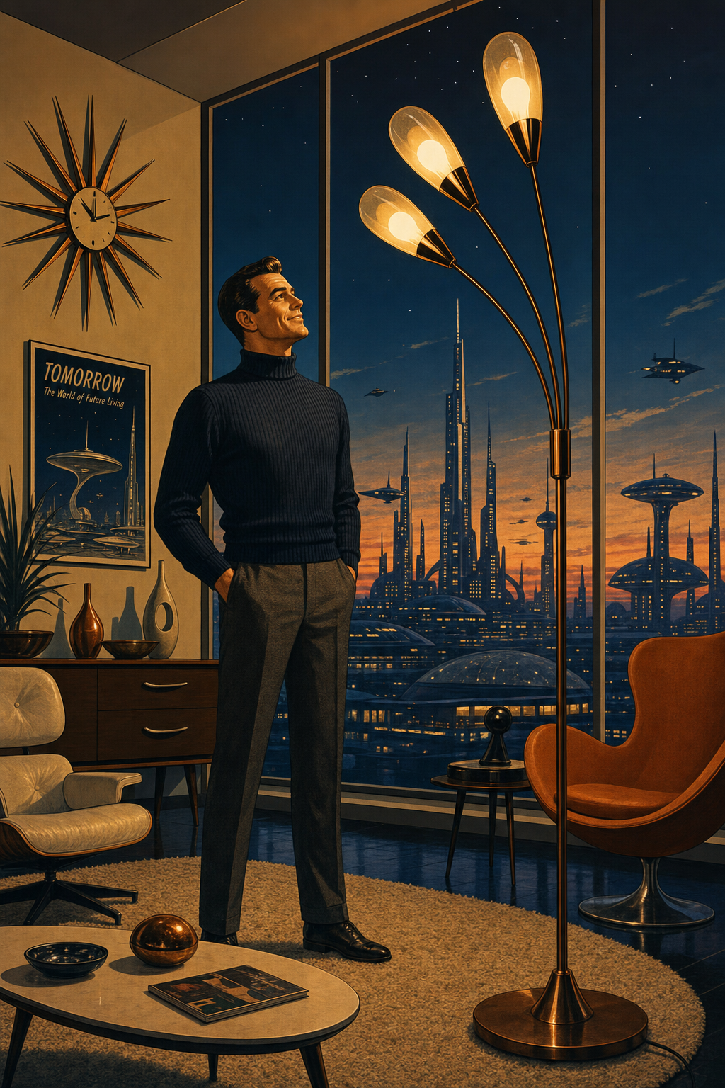 Luminary Glow Smart Bulb Starter Kit — retro sci-fi lifestyle